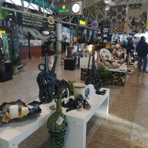 artigianato artistico in mostra all'aeroporto