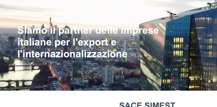 la home page di sace simest