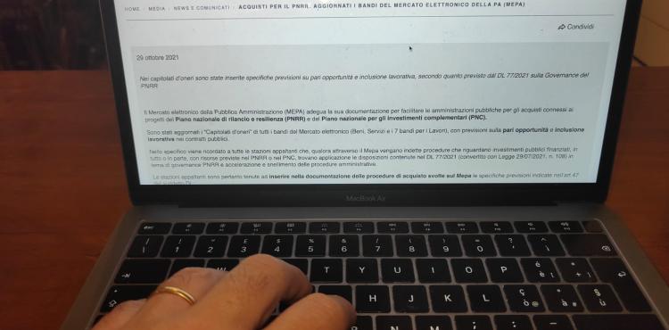 il portale del Consip con alcune novità sul Mepa